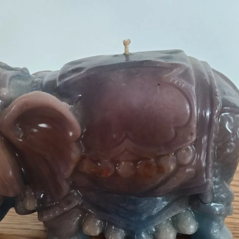 Vintage Candle UNIQUE Large Novelty Candle Regal Royal Elegant Elephant Unlit